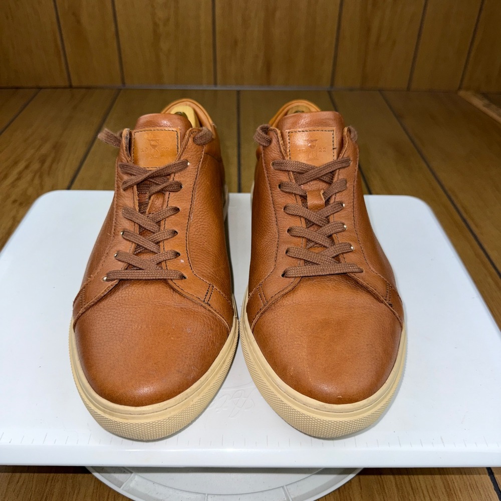 Allen Edmonds Courtside Low Top Leather Sneakers 10 E Walnut Brown 3578